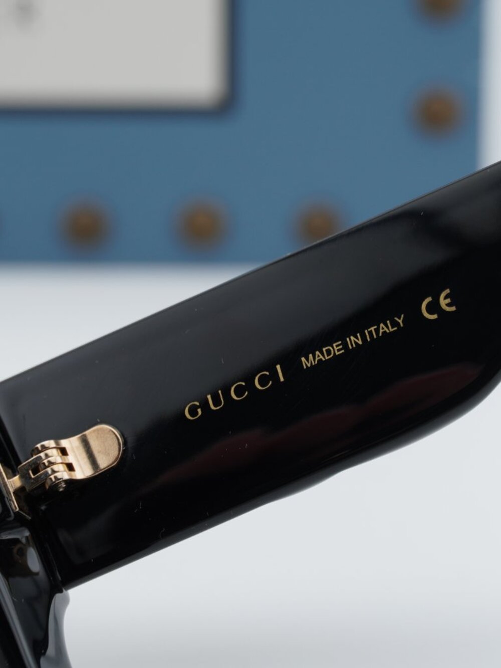 Gucci GG0808S 001 Cat Eye Sunglasses - Black / Grey - Picture 11 of 14